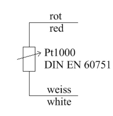 Pt1000 Symbol 2-wire-circuit